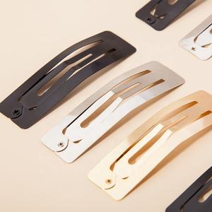 5 6 7 8cm Qualität Basic <span class=keywords><strong>DIY</strong></span> Haarschmuck Schmuck Silber Schwarz Gold Rechteck Kanal Metall verschluss Snap Haars pange für Haare - Product Image 6