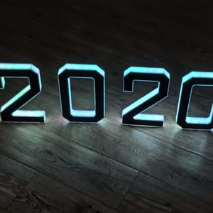 Solar Powered Acrylic LED Number Light 17cm 6.7 Inch Outdoor Door Sign ABCD Steady Blue In Black Eco Friendly - Product Image 3