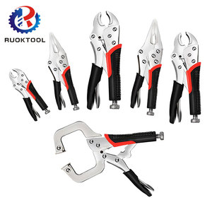 6PCS thép carbon cao kết hợp mạnh mẽ cỡ lớn khóa kìm kẹp Công Cụ Kìm áp lực phổ quát Khóa Kìm thiết lập - Product Image 2