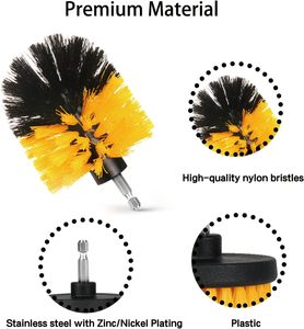 Multi-Purpose Electric Drilling <b>Brush</b> Cleaning Kit with Nylon Bristles OEM Available for Bathroom Kitchen & Tile Floor Scrubbing - Product Image 3