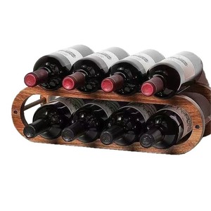 Estante para vinos retro de doble capa de madera para uso doméstico, ideal para exhibir vino tinto chino, otros vinos y licores. - Product Image 2
