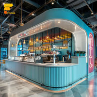 Décoration Bubble Tea Bois Comptoir Fast Food Table et Chaises Café Mobilier Aménagement Intérieur Salon de Café