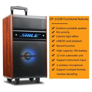 Shile-altavoz Portátil con Bluetooth para exteriores, dispositivo de audio con carrito de 12 pulgadas, para fiestas, con pantalla led - Product Image 6