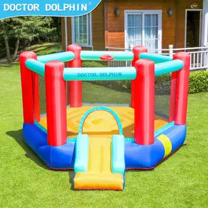 डॉक्टर डॉल्फिन इनडोर मजेदार खिलौना बच्चे Trampoline बाउंसर चंद्रमा उछालभरी घर धौंकनी के साथ Inflatable महल