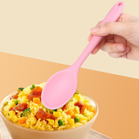 Cuillères de cuisine et de pâtisserie en silicone personnalisées en gros, cuillères à motifs de dessins animés, sans BPA, compatibles lave-vaisselle, design hygiénique