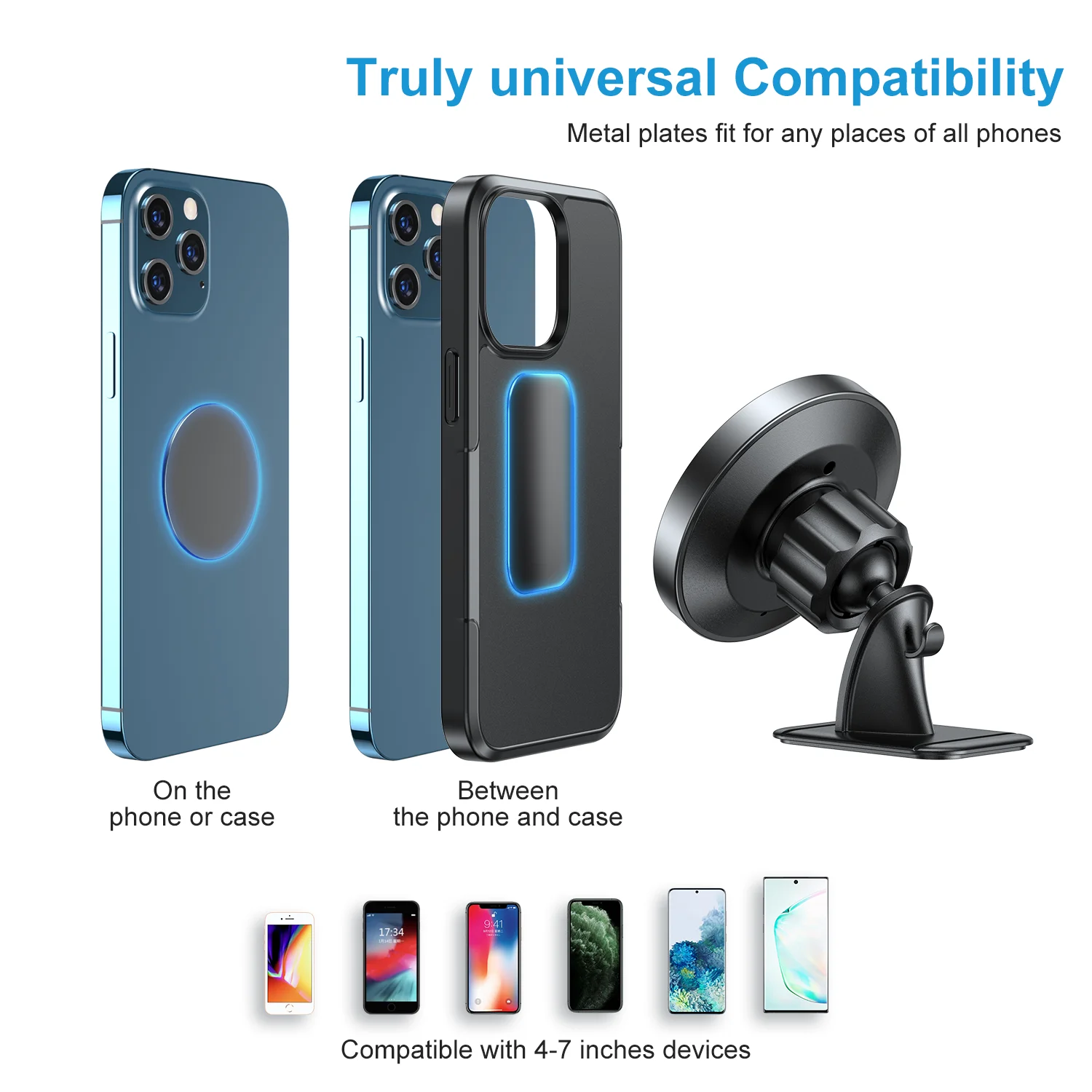 Joyroom 2021 new arrival JR-ZS279 Magnetic car phone mount suit phone holder with 4.7-7 inches mobile phone magnet car holder