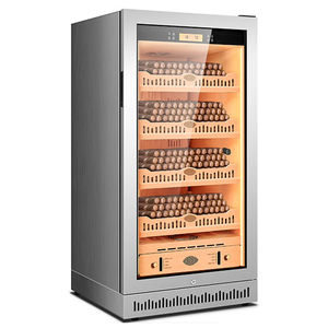 NE-103 Anti-Fog Door Touch Panel Intelligent Humidity Control 800-Cigar CapacityCedar Wood Humidor Cigar Cabinet With <b>Shelves</b> - Product Image 5