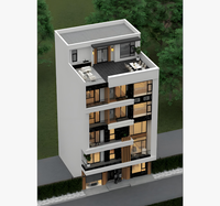 Edificio Prefabricado de 5 Pisos para Hotel, Apartamentos u Oficinas, con 5 Dormitorios, Estructura Prefabricada Económica