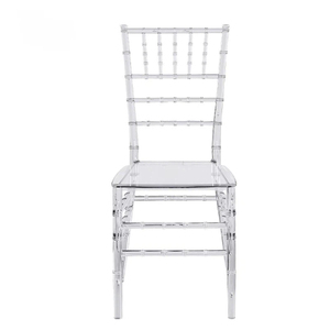 Sedia Trasparente in PVC Stile Cristallo per Hotel, Sale Banchetti, Cerimonie Nuziali, Attività all'Aperto, Sedia Napoleon in Plastica Effetto Bambù - Product Image 1