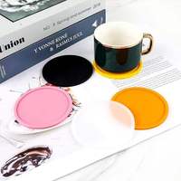 Sous-verre rond en silicone antidérapant et imperméable 10 cm, protection de table résistante à la chaleur, tapis pour tasses