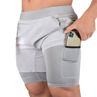 Pantalon double couche en nylon tissé pour homme, vêtement de jogging, de cyclisme, de gym, d'athlétisme, doublé