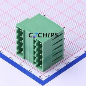 KF2EDGVH-5.08-2*5P Plug-in Terminal Block Through hole,P=5.08mm Connector Board-to-Board / Socket - Closed 2x5P 5.08mm Green - Product Image 2