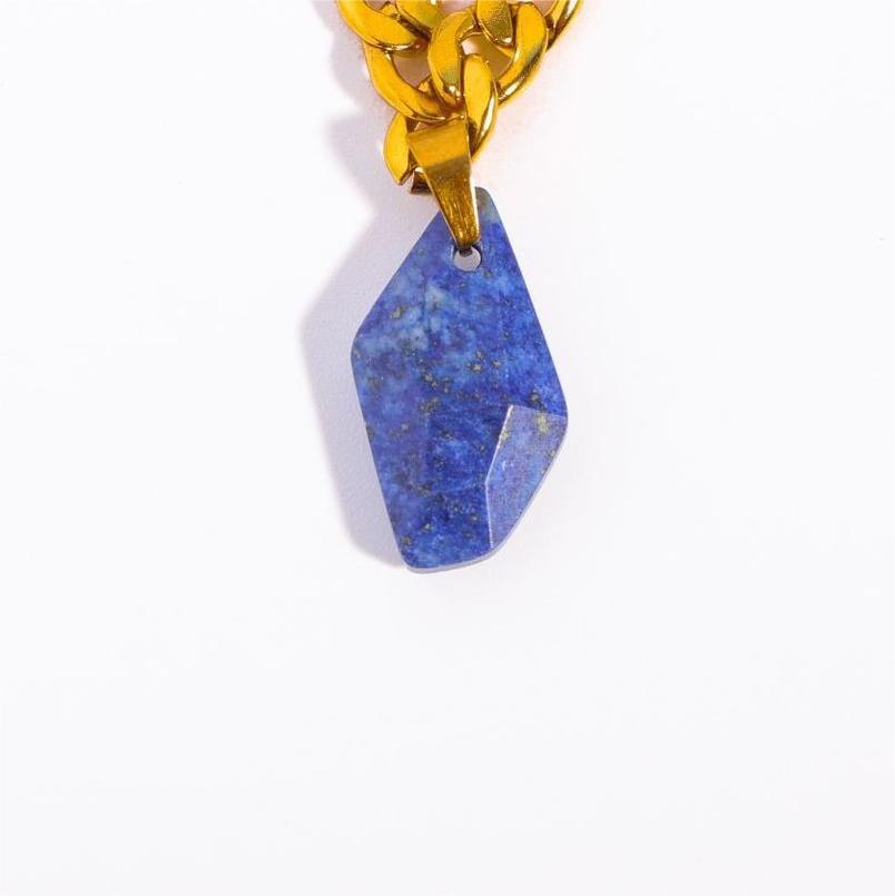 Lapis lazuli géométrique (juste pendentif)