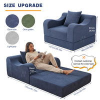 Fabrik-Vakuumverpacktes Modulares Schwammsofa, Frei Transformierbares Einzelsitz-Relaxsofa-Bett für Apartment, Modernes Zuhause und Schlafzimmer