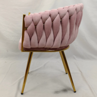 Chaise de salle à manger moderne de luxe en velours de style nordique pour chambre à coucher, chaise d'appoint confortable, vente en gros