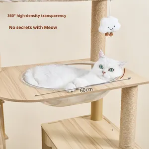 Doğrudan tedarik büyük yarı dairesel Sisal kedi ağaç evi entegre kedi tırmalama sütunu tırmanma çerçeve karton Scratcher kurulu - Product Image 2