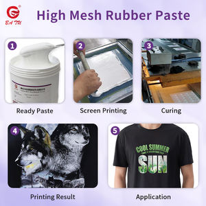 Bonne <span class=keywords><strong>pâte</strong></span> en caoutchouc haute maille lisse au toucher compatible pour la sérigraphie sur les tissus ou les vêtements - Product Image 3