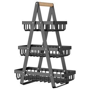 Étagère à épices multi-niveaux en acier inoxydable pour rangement de cuisine avec design empilable, taille L, forme carrée - Product Image 2