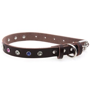 Nuevo Collar <span class=keywords><strong>de</strong></span> Perro <span class=keywords><strong>de</strong></span> Cuero Genuino Suave con Pedrería Brillante, Correa <span class=keywords><strong>de</strong></span> Cuello Acolchada <span class=keywords><strong>de</strong></span> Lujo para Perros Pequeños y Medianos, Gatos - Product Image 6