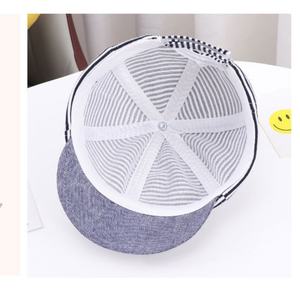 Casquette unisexe rose à rayures brodées pour enfants de 1 à 3 ans, usage quotidien, printemps/été, en coton, avec visière et motif étoile - Product Image 6