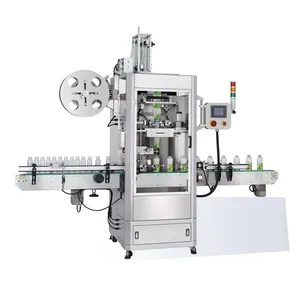 Plastic bottle sleeve labeling machine metal film shrink labeling line with steam tunnel oven