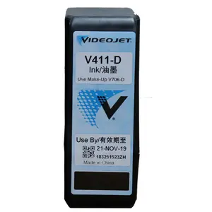 2024 Original importierte Videojet V411D Druck Tinte V706D Lösungsmittel Nachfüllung Lösung für CIJ Videojet-Drucker