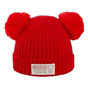 Gorros de punto cálidos y gruesos para niños para el <span class=keywords><strong>invierno</strong></span> Gorros protectores de orejas de oso lindo para bebés Gorros de diseño de dibujos animados - Product Image 4