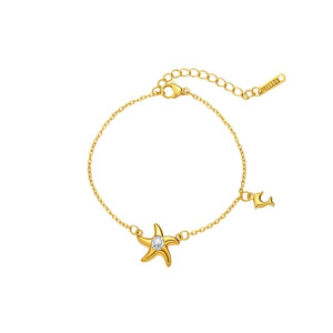 <span class=keywords><strong>Collier</strong></span> Étoile de Mer Style Plage Océanique avec Zircons, Breloque <span class=keywords><strong>Dauphin</strong></span> Simple pour Femme, Accessoires Bijoux Inoxydables TGTZ1444 - Product Image 5