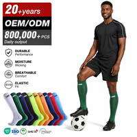 Chaussettes de compression unisexes de haute qualité Logo personnalisé Noir Blanc Design pour les jeunes Football Football Sports Équipage tricoté pour hommes femmes