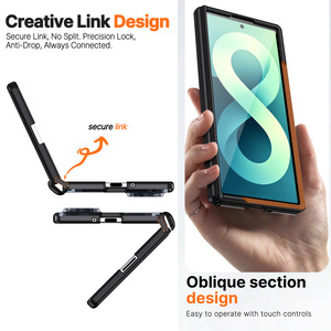 Étui magnétique pliable effet seconde peau pour Samsung Z Fold 8 7, étui tout-en-un avec charnière à ressort en TPU PC, coque de téléphone pliable Z Fold 8 Ultra - Product Image 4