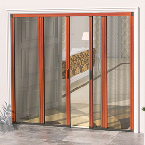 Puerta retráctil plisada de fibra de vidrio con marco de aluminio de diseño moderno para ventanas correderas Material de red de poliéster para uso doméstico - Product Image 2