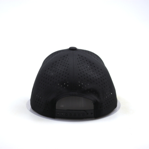 Cappellino da Baseball OEM a 6 Pannelli Nero Impermeabile 100% Poliestere con Stampa <span class=keywords><strong>Offset</strong></span>, Perforazioni Laser, Asciugatura Rapida per Attività all'Aperto - Product Image 4