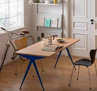 Chaise de salle à manger nordique moderne en bois avec dossier en MDF et pieds en acier inoxydable, style Wabi-Sabi minimaliste pour la maison, le bureau, l'appartement et les hôtels