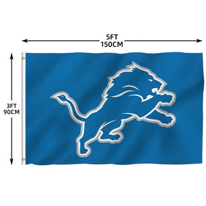 Em estoque All Football Team Flag 3x5ft Alta qualidade Design personalizado Detroit Lions Banner 100% Poliéster Esportes Nfl Bandeira - Product Image 3