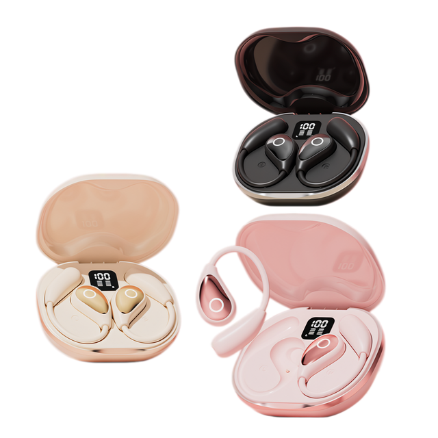 Ear Hook Open Ear BT Headphones Wireless OWS Sports Earbuds with Built-in Mic Running Cycling Gym Workout