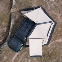 ADA OVERLAND Auvent de toit de véhicule imperméable à 270 degrés avec toile Rip-Stop, auvent latéral universel pour SUV, camions et fourgonnettes