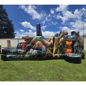 Château <span class=keywords><strong>gonflable</strong></span> portable avec toboggan Jurassic World, combo château <span class=keywords><strong>gonflable</strong></span> dinosaure, château <span class=keywords><strong>gonflable</strong></span> Jurassic pour les fêtes d'enfants, location - Product Image 2