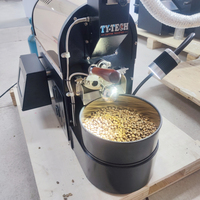 Meilleure machine à torréfier les grains de café en acier inoxydable pour usage domestique et commercial, petite, à air chaud, avec système de suppression de la fumée, alimentée au gaz
