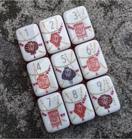 Balon Hidrogen Tujuh Lapis Oranye Portabel Berukir Mewah untuk Pesta Mahjong Amerika, Rekreasi dan Hiburan, Memenuhi Standar NMJL