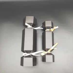 도매 블랙 컬러 크리스마스 크래커 상자 초콜릿 봉 봉 상자