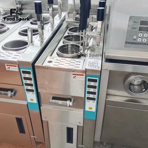 Máquina comercial eléctrica automática de 3/6 cabezales con elevación para cocinar fideos de carne de <span class=keywords><strong>Lanzhou</strong></span>, sopas y pasta, con gabinete - Product Image 2