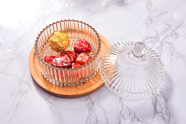 Home decor clear 50~1000ml decorative glass jars and lids glass candy jar