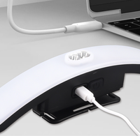 Senter Kepala LED Portabel Isi Ulang USB Tahan Air 6-8 Mode Lampu Flash Tahan Lama Kotak Alat Plastik Alat Bulu Mata
