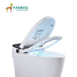 Écran LCD Chauffage des sièges <span class=keywords><strong>WC</strong></span> intelligent Électrique Blanc et doré Toilette en vente - Product Image 3