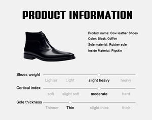 Botas de buena calidad para hombre, zapatos de cuero, botas de cuero genuino para hombre, botas Oxford formales con cordones para hombre - Product Image 5