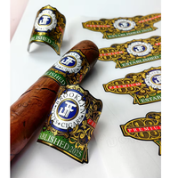 Etiquette de cigare dorée personnalisée Etiquette ceinture cigare personnalisée Impression de sécurité Etiquette d'impression à chaud en feuille d'or