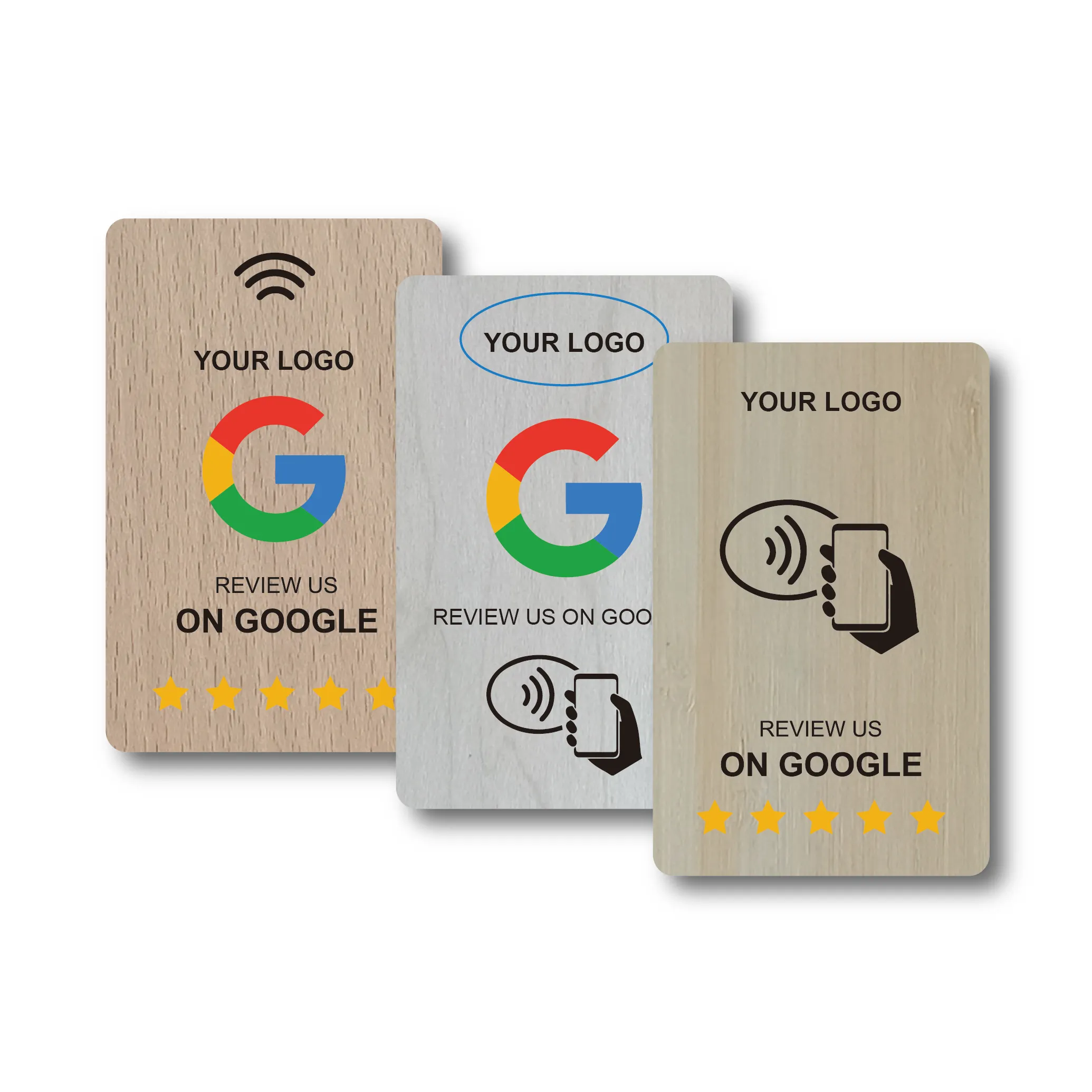 Tarjeta NFC de menú de madera de bambú de impresión personalizada con chip NFC213