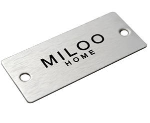 Muebles de Baño Personalizados, Placas de Identificación de Metal Oxidado con Grabado e Impresión, Placas de Identificación de Aluminio con Perforación Artesanal - Product Image 1