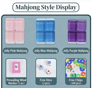 Hot Selling American-style Cristal Acrylic <b>Mahjong</b> <b>Set</b> Portable Professional Casino Quality Home Use Gift Storage Bag Family - Product Image 5