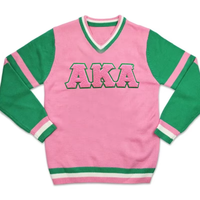 Groothandel 11 inch Griekse Sorority Chenille roze en groene patches strijkbare geborduurde applicaties voor kleding